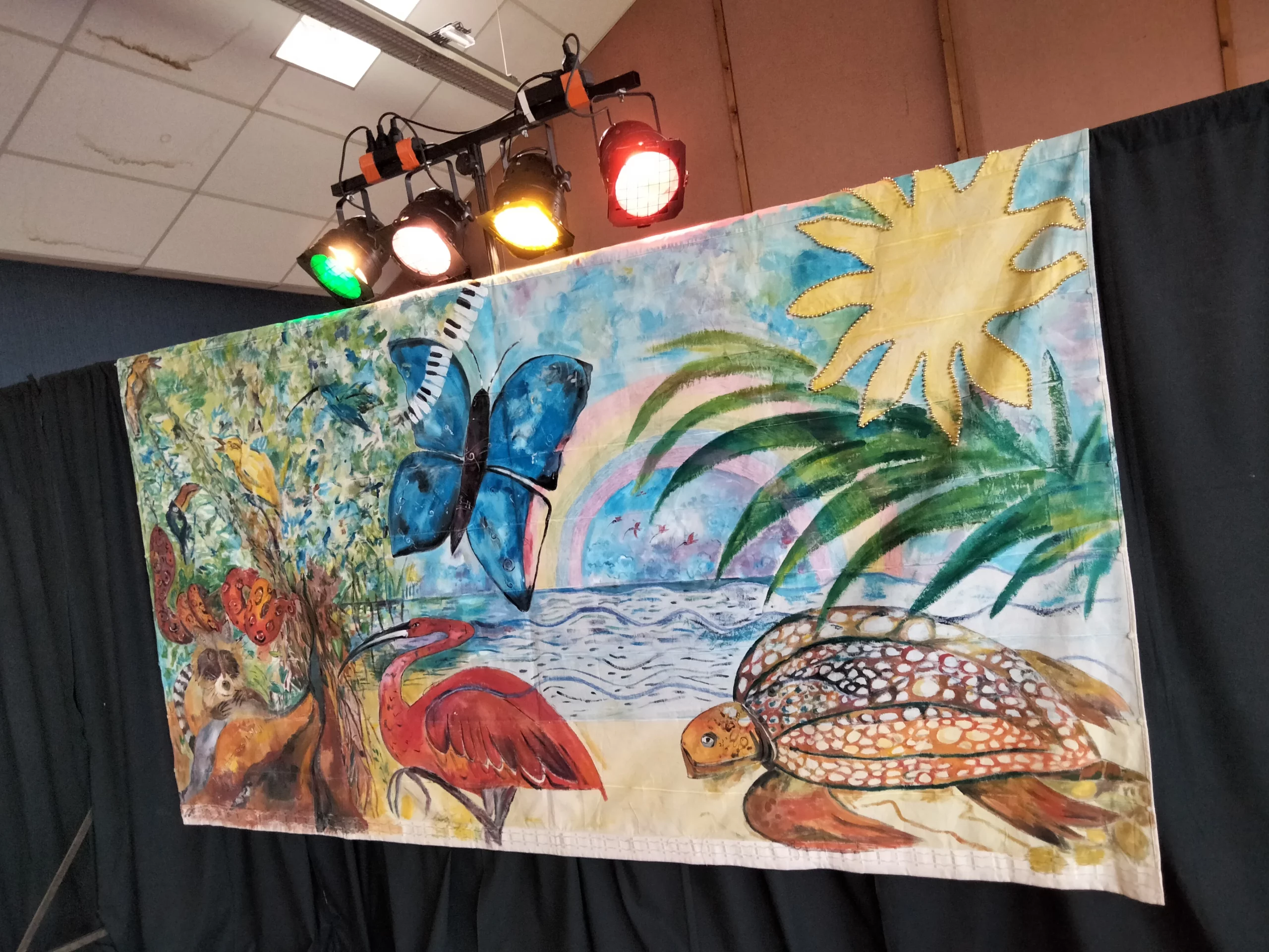 Spectacle musical pour enfants - Le duo Cyr & Sève - décor du spectacle
